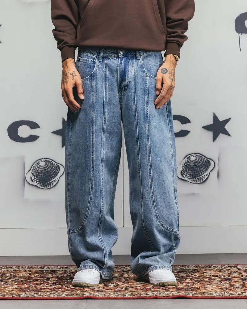 Carre Outlaw Baggy Jeans Light Blue Wash 1