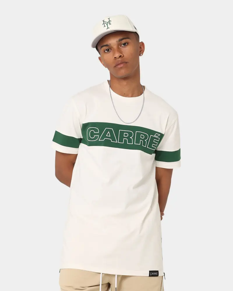 Carré Panneau T-Shirt Off White/Green 1
