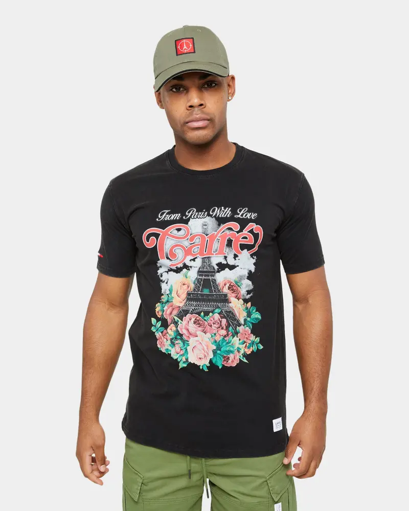 Carre Paris With Love Vintage T-Shirt Washed Black 1
