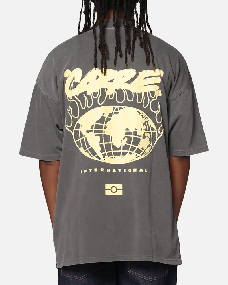 Carre Passport Mock Neck T-Shirt Washed Charcoal 1
