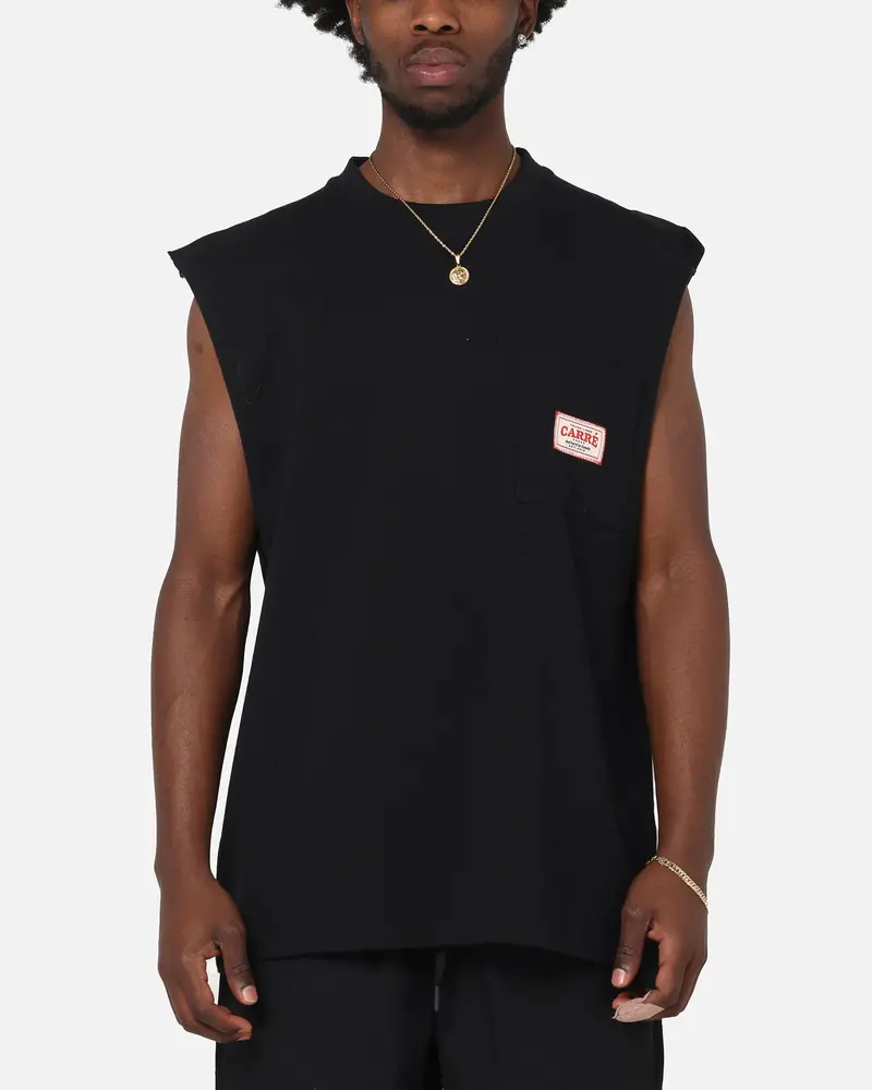 Carre Pocket Muscle T-Shirt Black 1