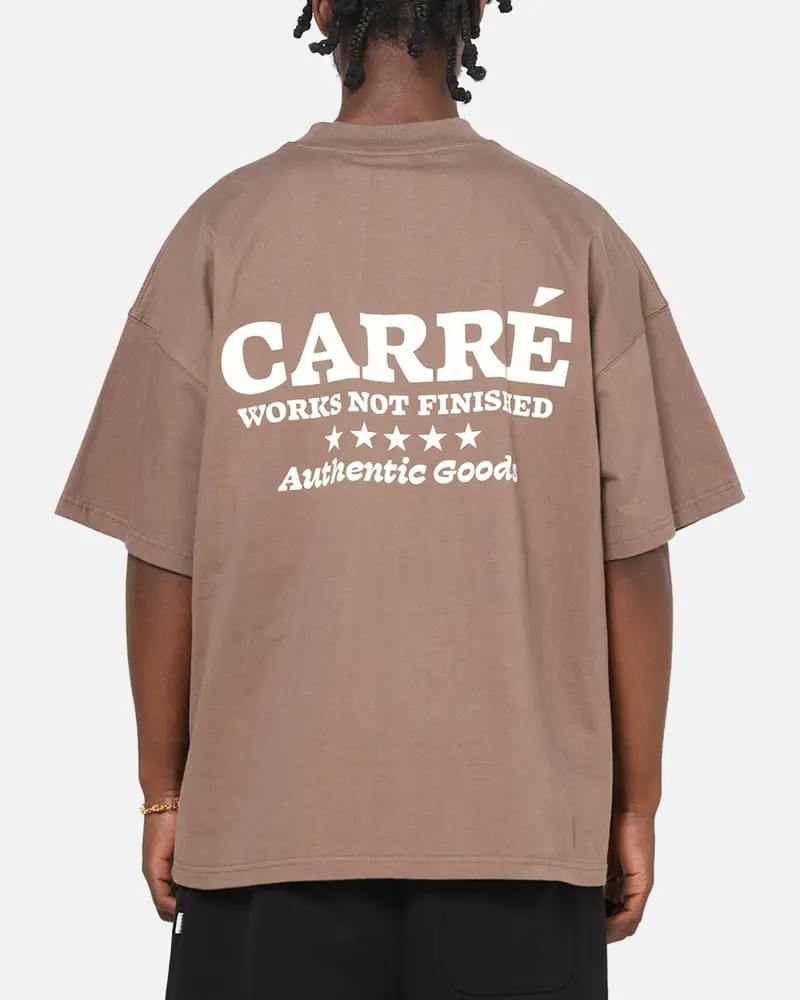 Carre Pocket T-Shirt Brown 1