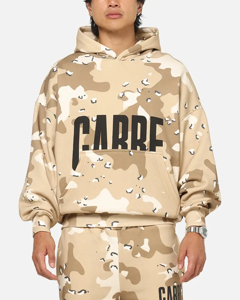 Carre Premium Essentials Hoodie Brown Camo 1