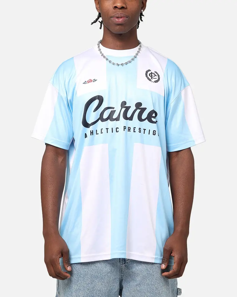 Carre Prestige Football T-Shirt Light Blue/White 1