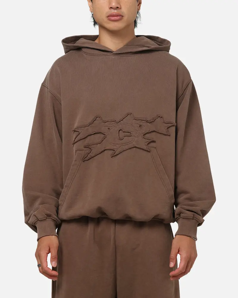Carre Prime Hoodie Washed Brown 1