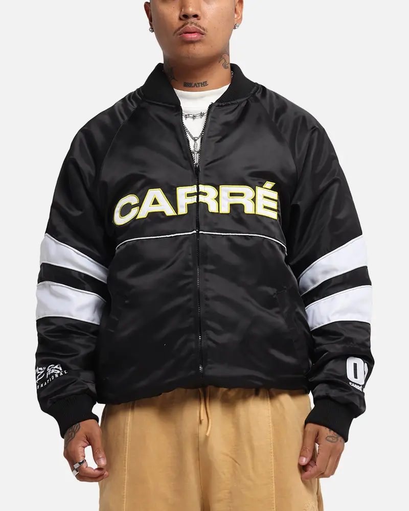 Carre Rally Panelled Bomber Jacket Black 1