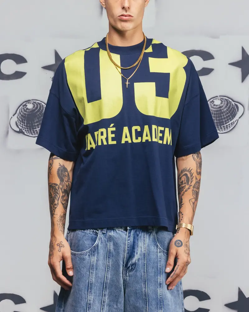Carre Rally T-Shirt Navy/Yellow 1