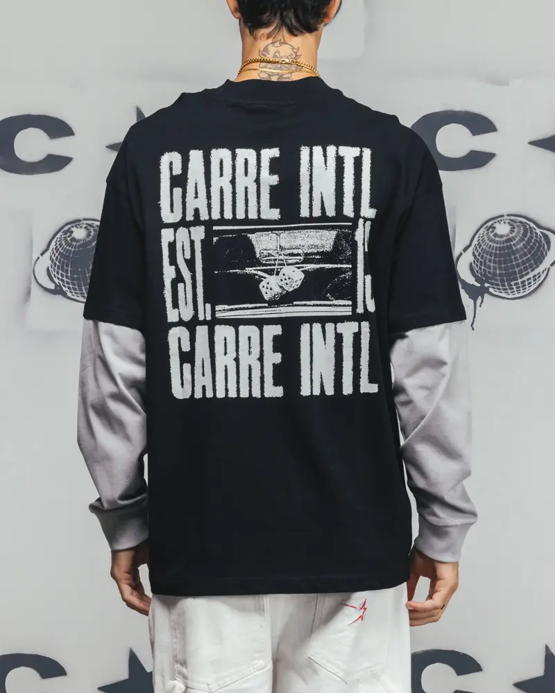 Carre Rear Vision Long Sleeve T-Shirt Black/White 1