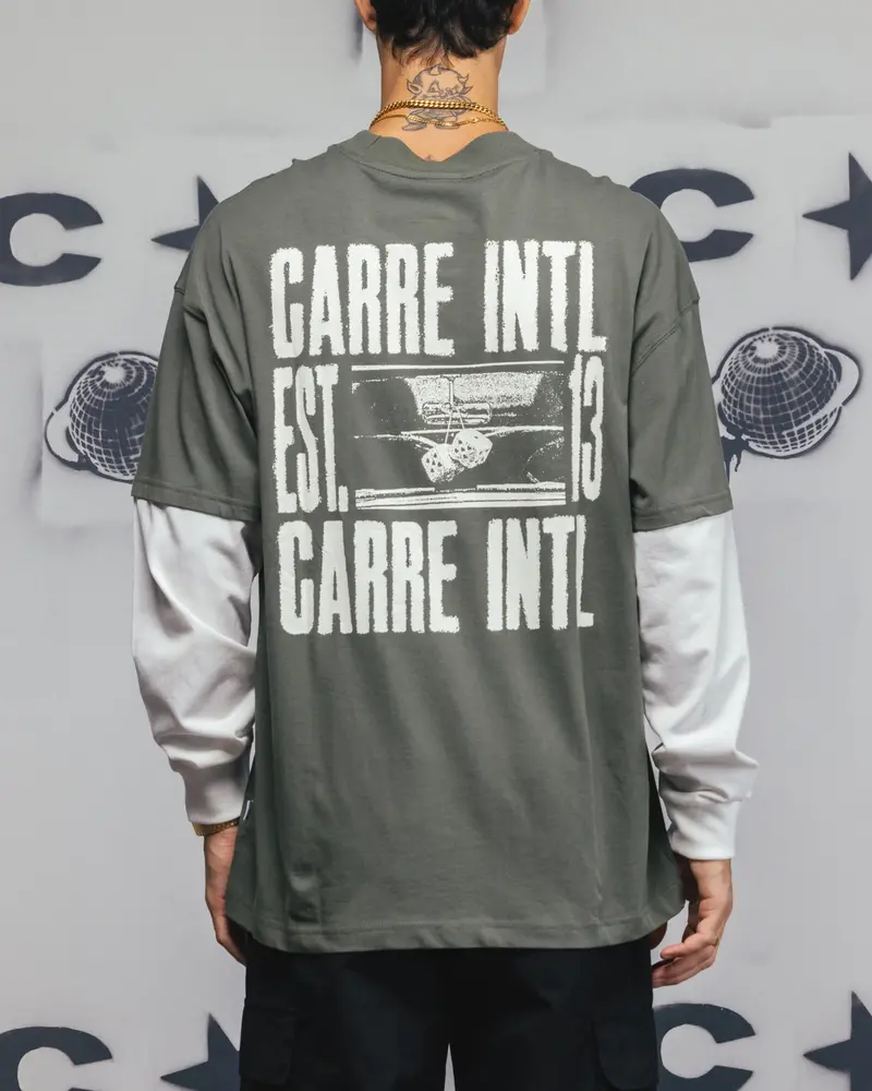 Carre Rear Vision Long Sleeve T-Shirt Green/White 1