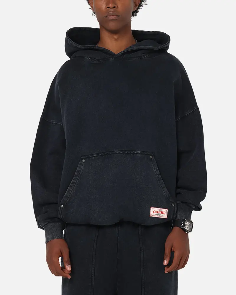 Carre Rivet Hoodie Charcoal 1