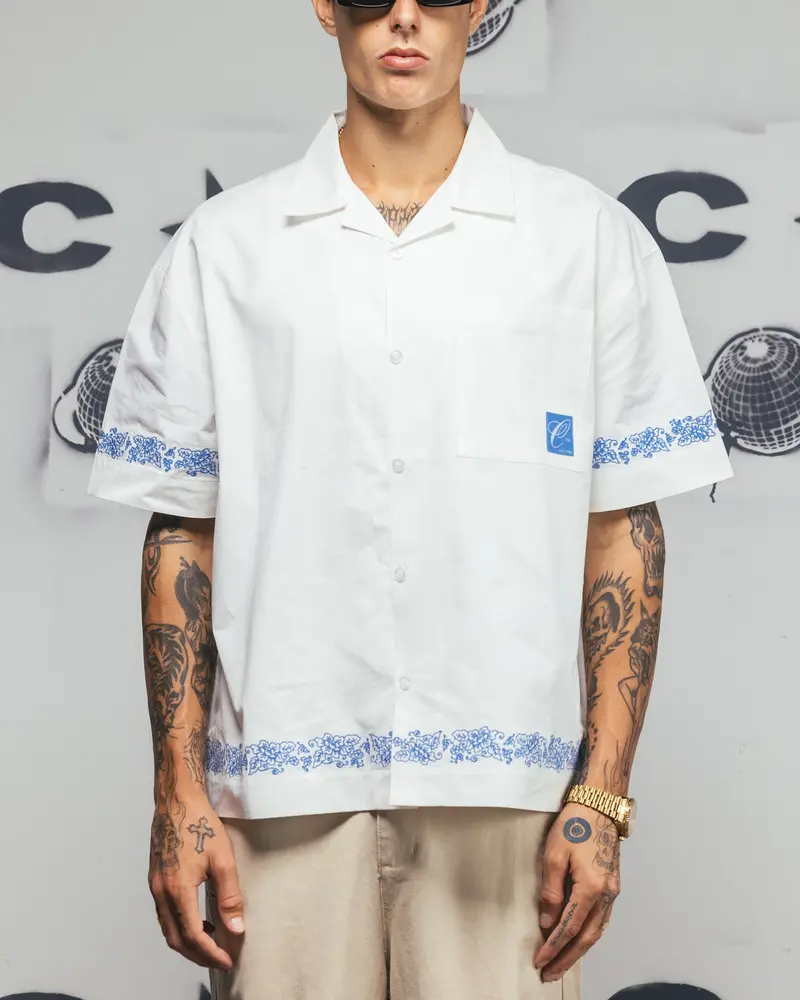Carre Rose Bowl Button Up Shirt Off White 1