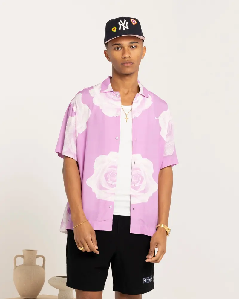 Carré Rose Bunch Button Up Shirt Pastel Purple 1