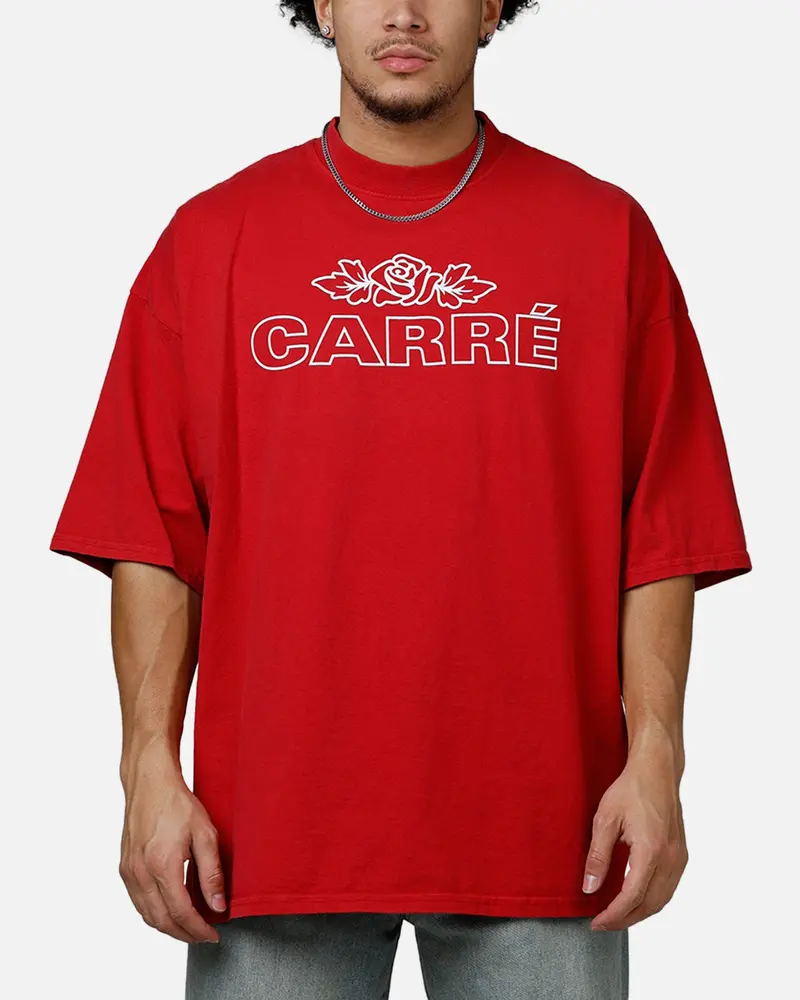 Carre Rosebud Drop T-Shirt Red 1