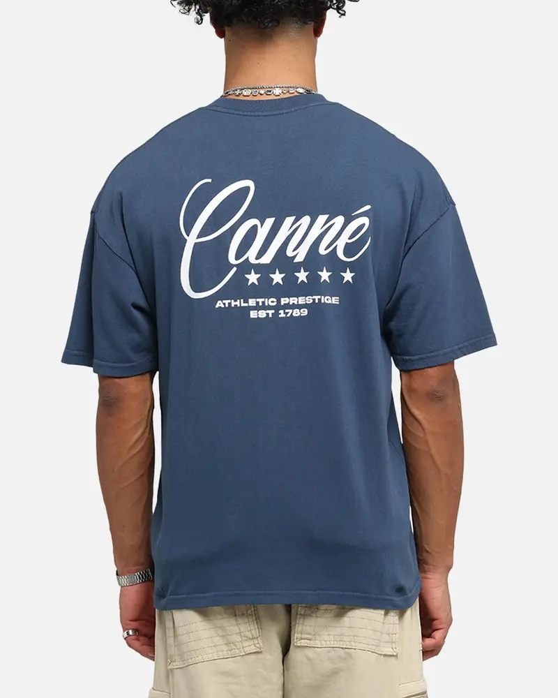 Carre Script T-Shirt Navy 1