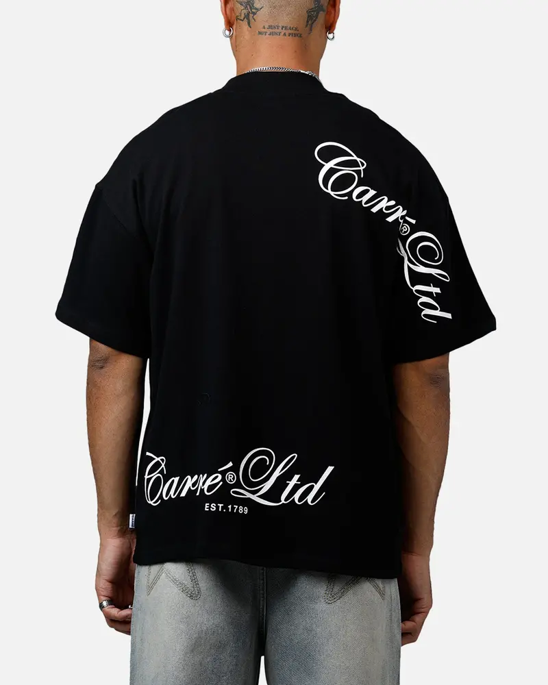 Carre Side Script Oversized T-Shirt Black/White 1