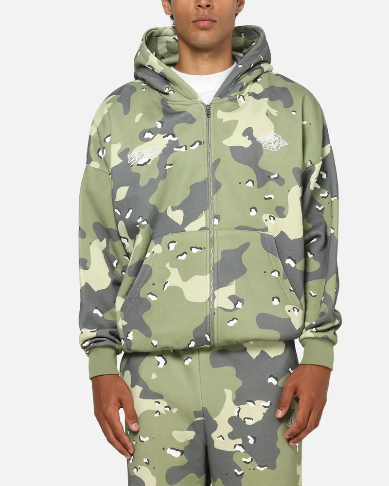 Carre Sideline Hoodie Green Camo 1