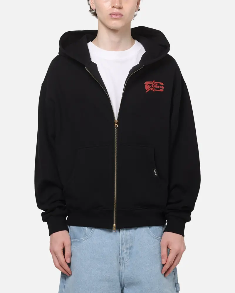 Carre Signature Zip Hoodie Black 1