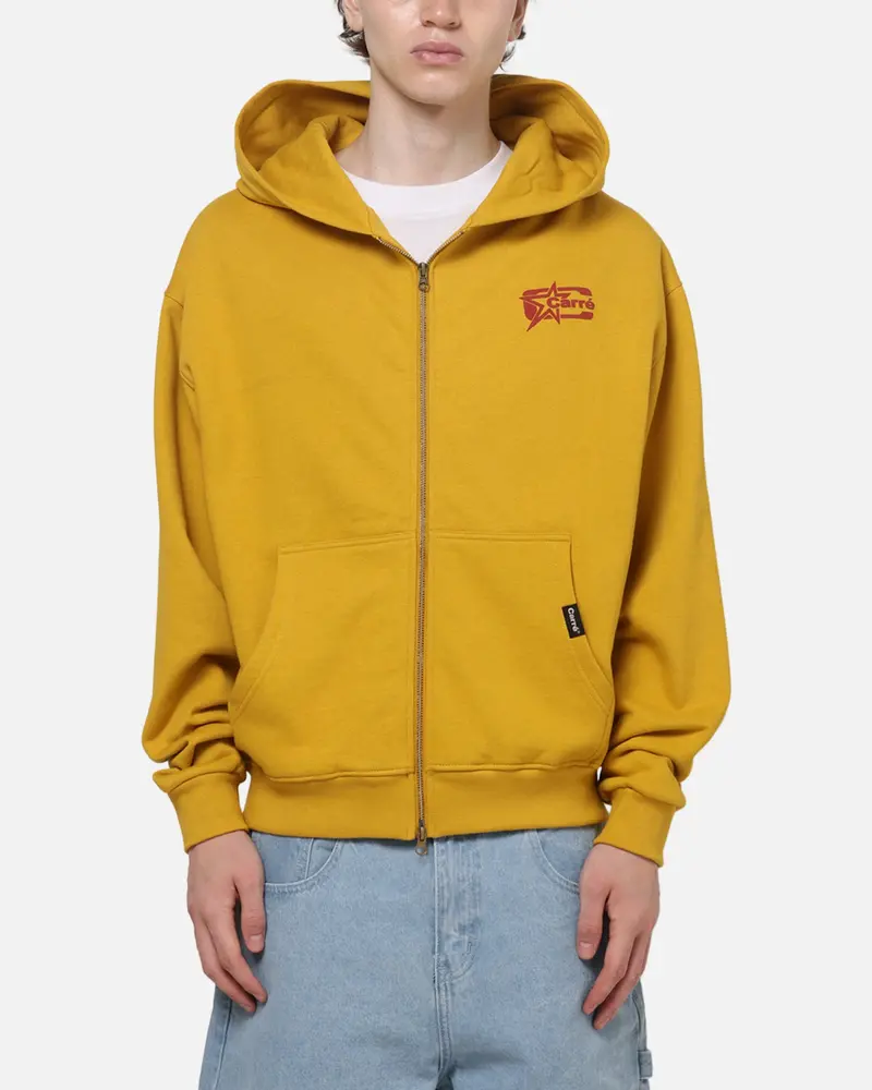 Carre Signature Zip Hoodie Mustard 1