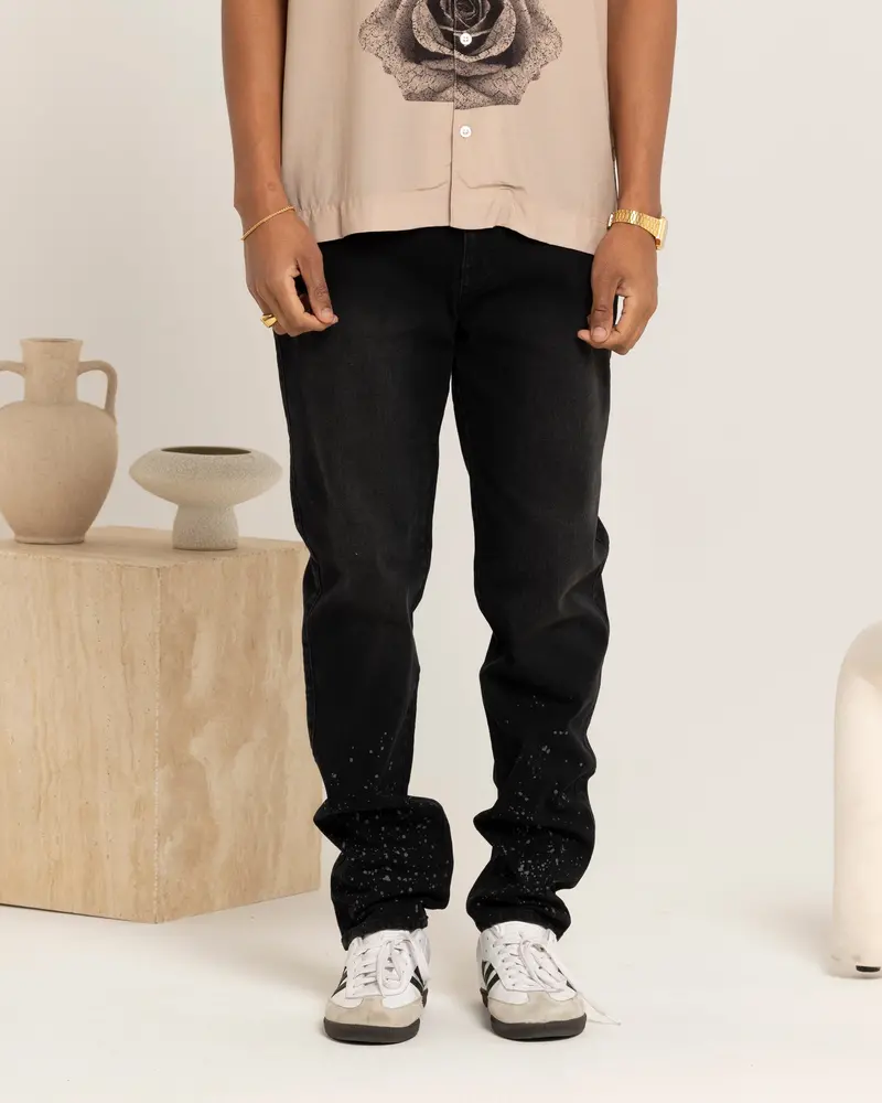 Carre Splash Jeans Black 1