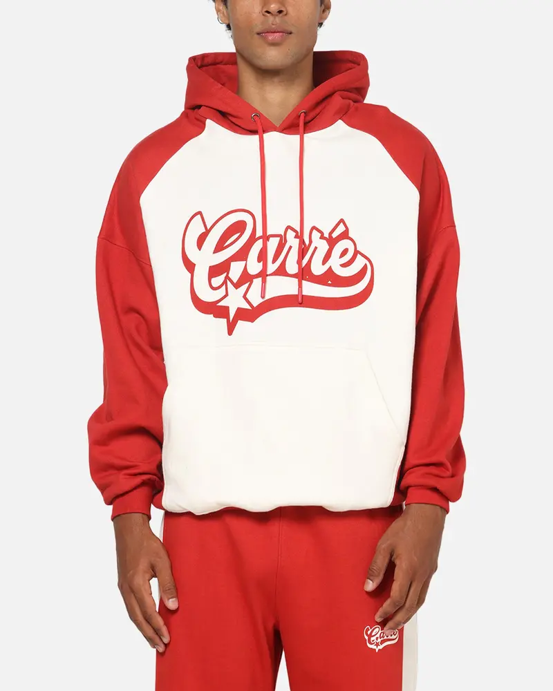 Carre Sport C Hoodie Off White/Red 1