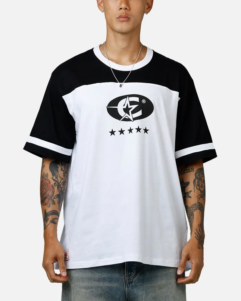 Carre Star Shooter Panelled T-Shirt Black/White 1