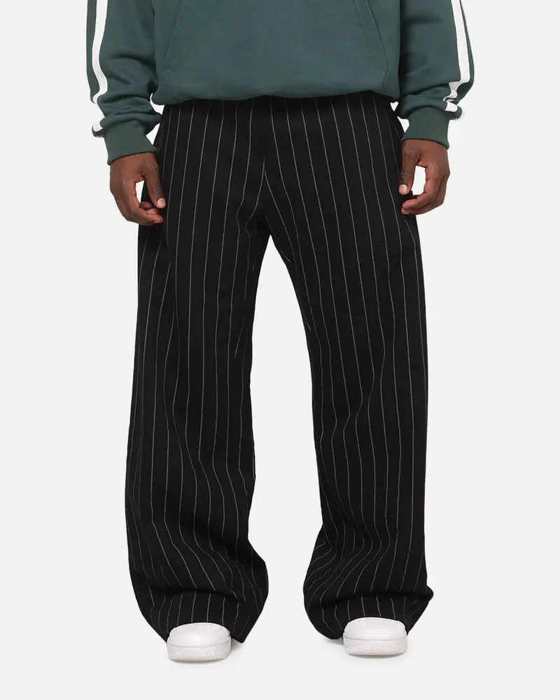 Carre Studio Trackpants Black Pinstripe 1