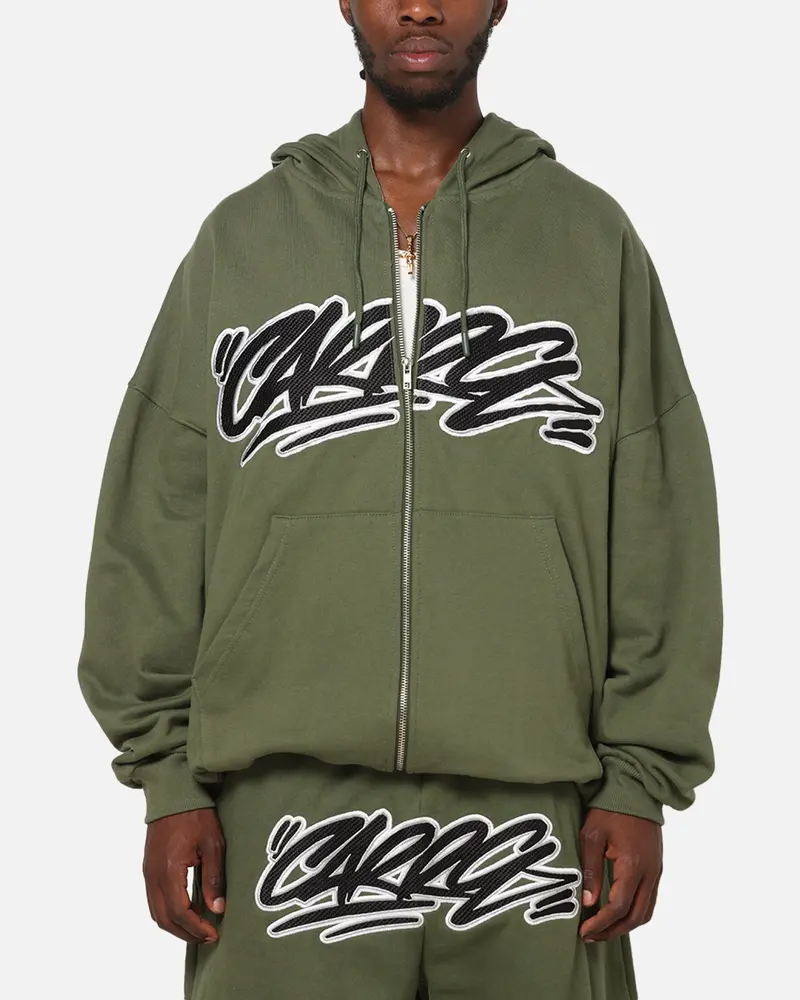 Carre Terrace Zip Hoodie Olive 1