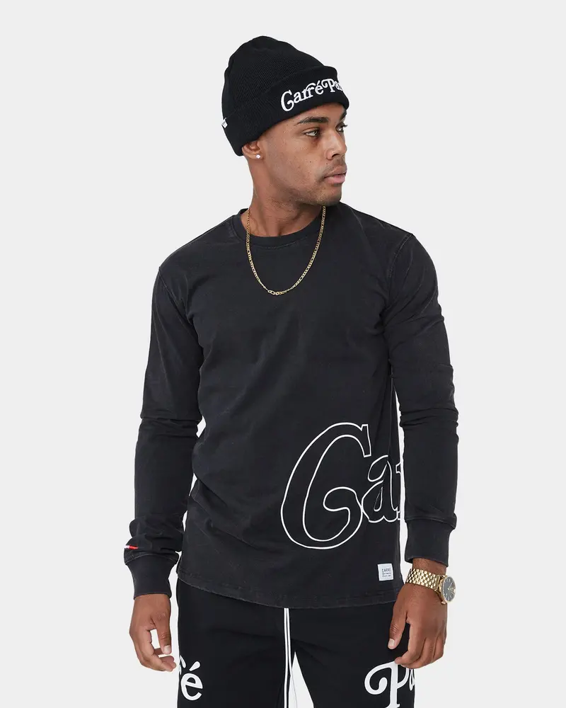 Carré Volle Classique Long Sleeve T-Shirt Washed Black 1