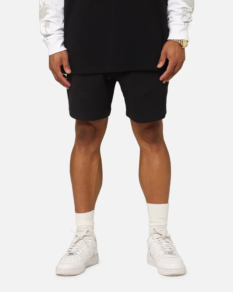 Carre Waffle Shorts Black 1