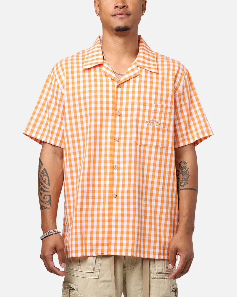 Carrots By Anwar Badge Button Up Shirt Orange 1