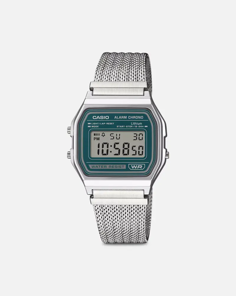 Casio A158wem-3D Watch Silver/Black 1