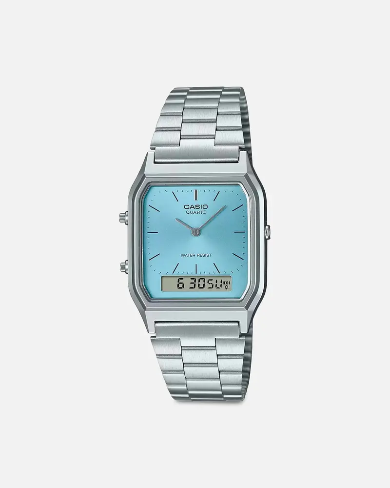 Casio Aq230a-2A1 Watch Silver/Turquoise 1