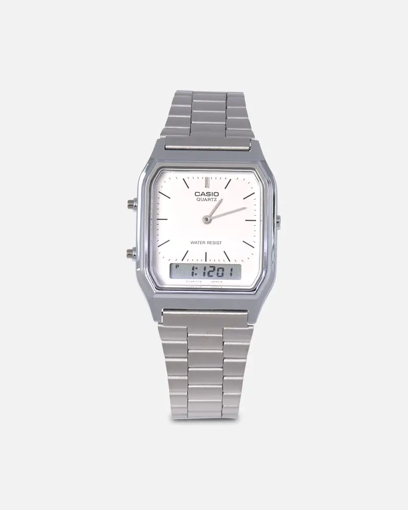 Casio Aq230a-7D Watch Silver/White 1