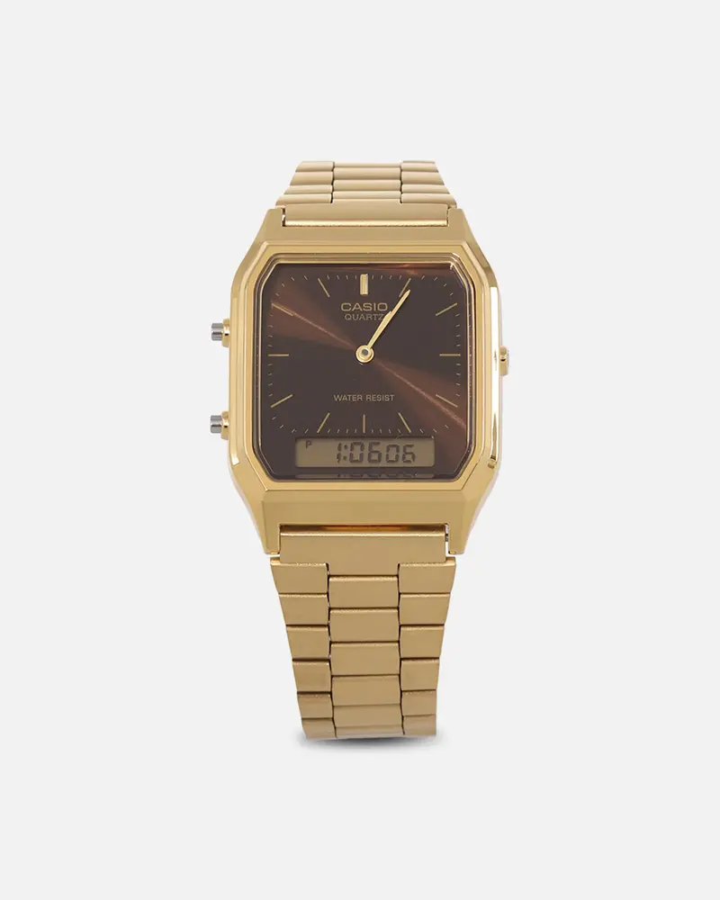 Casio Aq230ga-5A Watch Gold/Brown 1