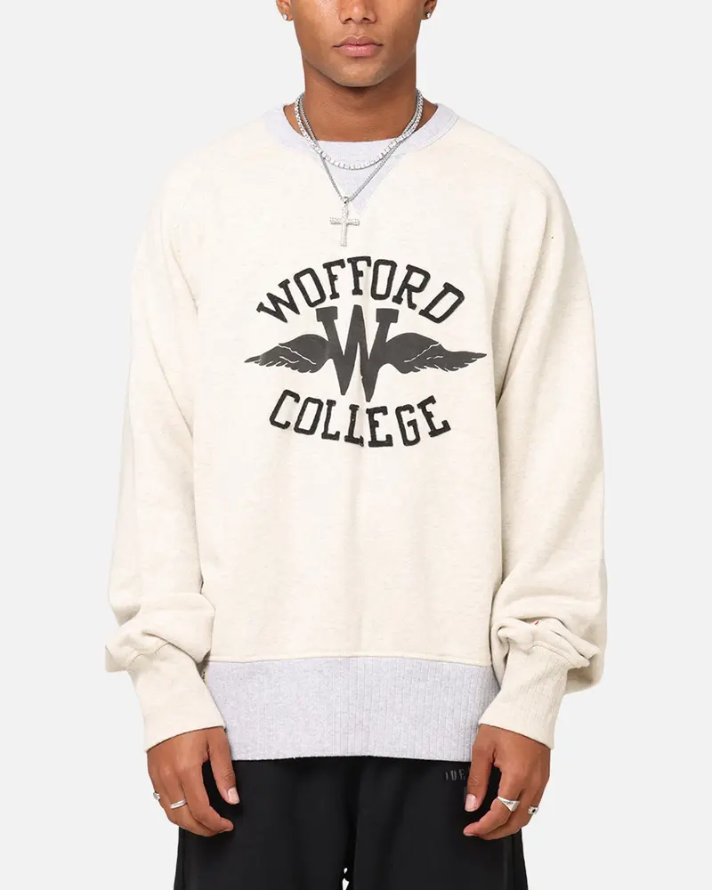 Champion 50'S Saddle Crew Sweatshirt Oatmeal Heather 1