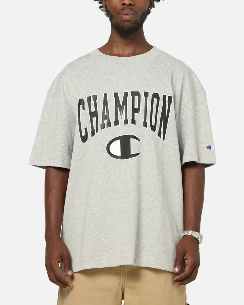 Champion Ch Crew Athletic T-Shirt Grey Marle 1