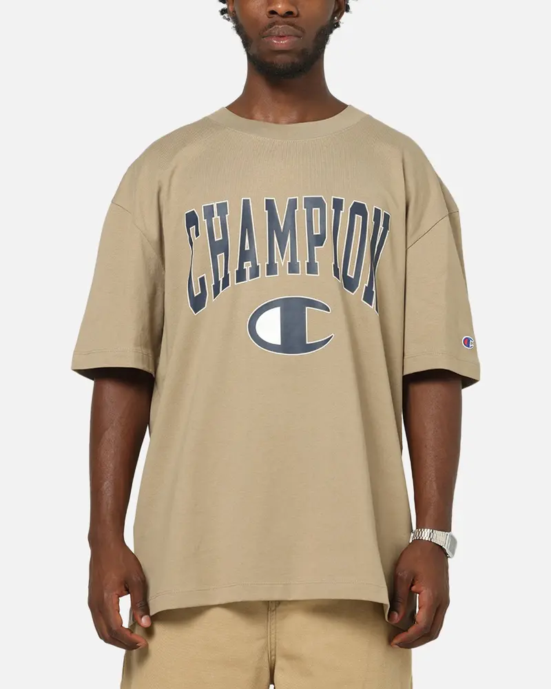Champion Ch Crew Athletic T-Shirt Khaki 1