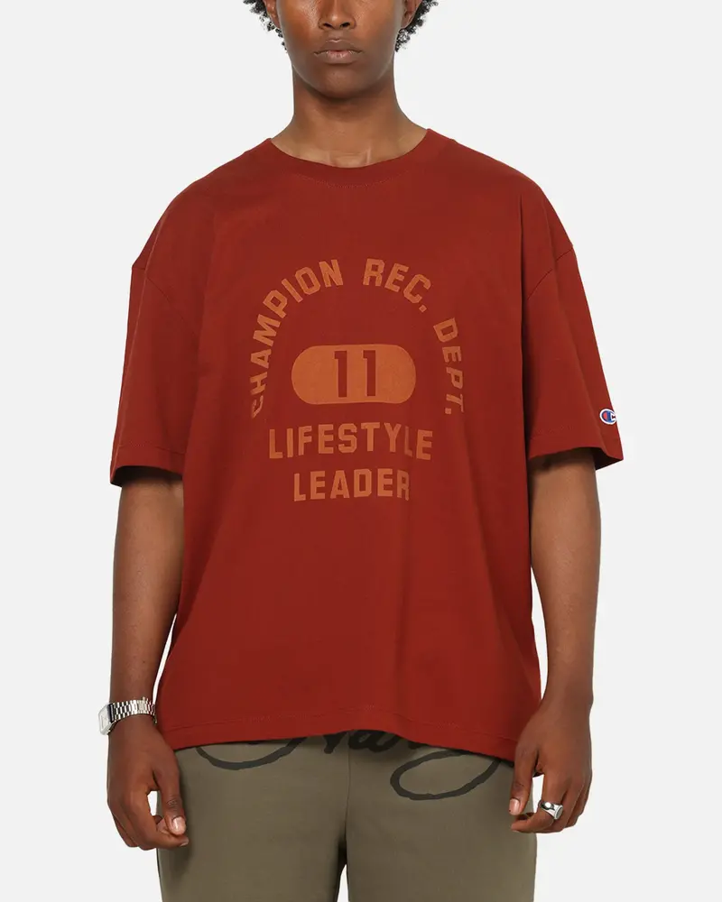 Champion Heritage Flocked Graphic T-Shirt Sumac 1