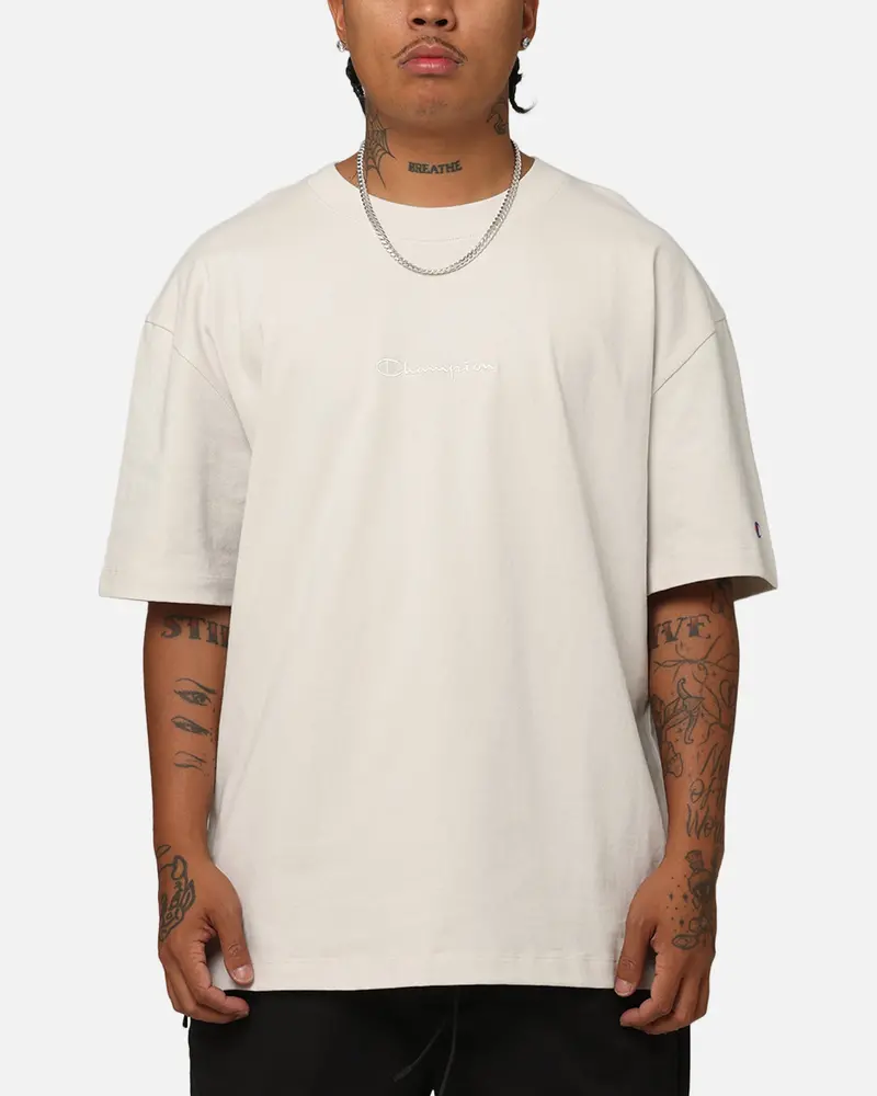 Champion Heritage New Script T-Shirt Sand 1