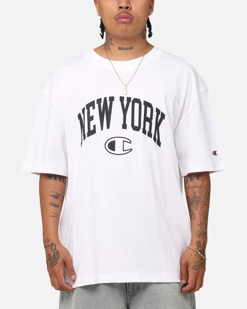 Champion Heritage New York Logo Graphic T-Shirt White 1