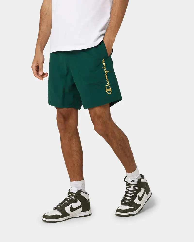 Champion Lfs Nylon Shorts Midfield Green/Gold 1
