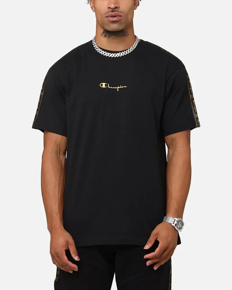 Champion Lux Taping T-Shirt Black 1