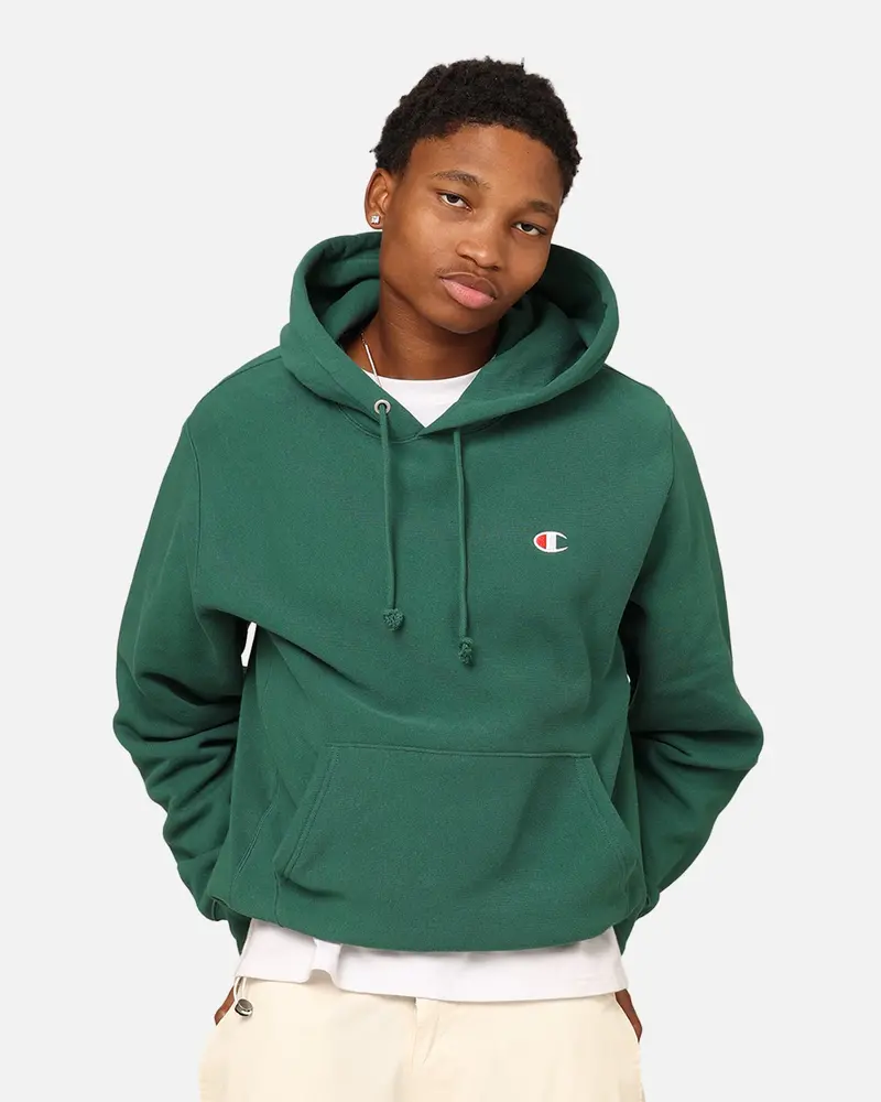 Champion Reverse Weave Small C Hoodie Spruce Willis 1