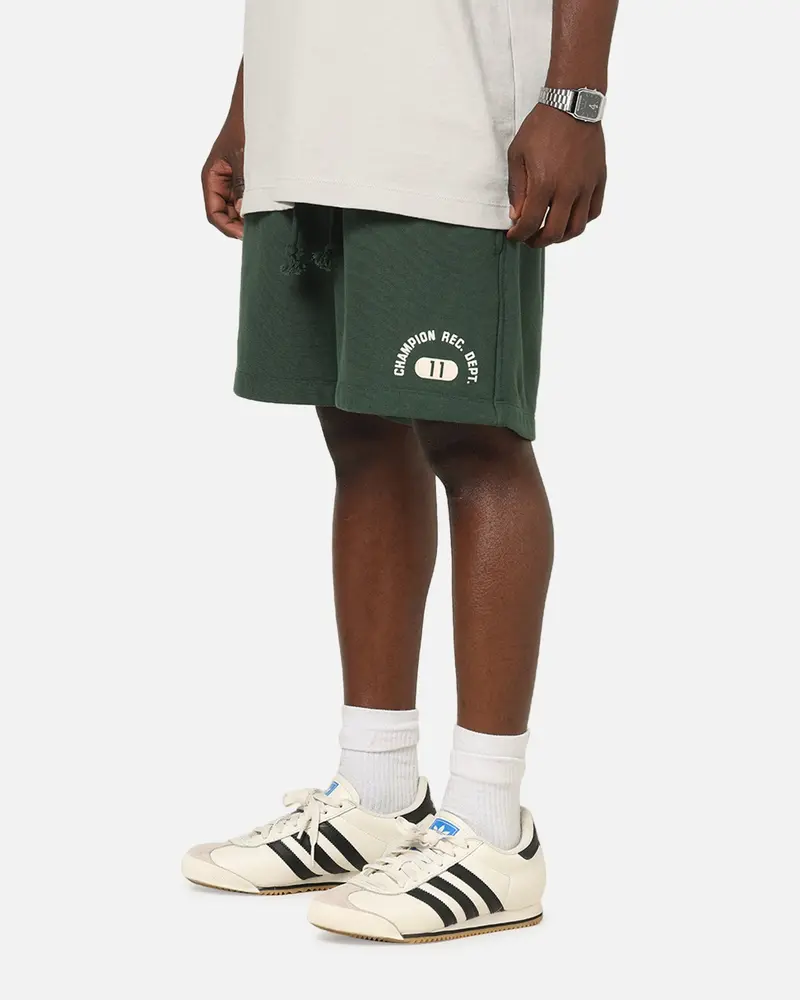 Champion Reverse Weave Terry Flock 5" Shorts Dark Green 1