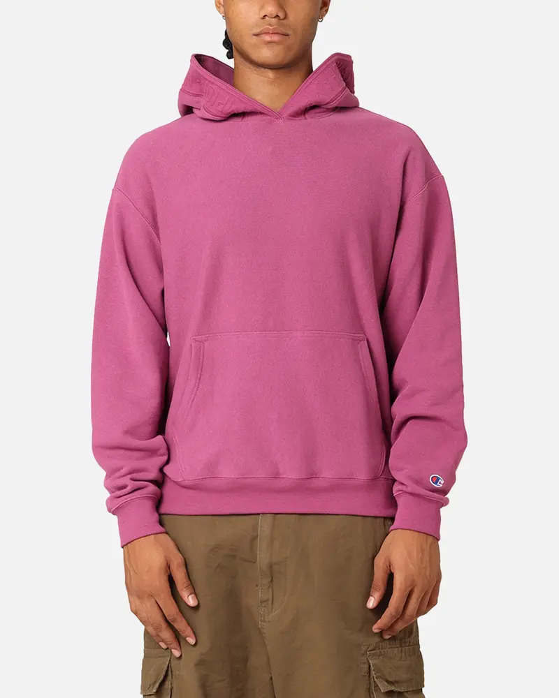 Champion Reverse Weave Terry Tape Hoodie Berry 1