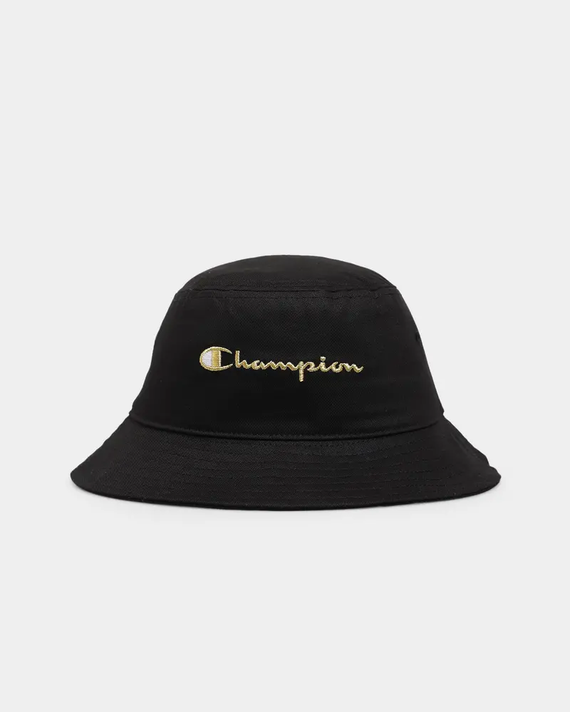 Champion Twill Bucket Hat Black/Gold 1