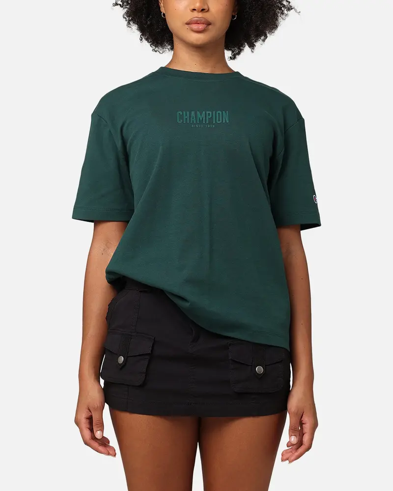 Champion Women's Rochester Base T-Shirt Cotton Forest Green 1