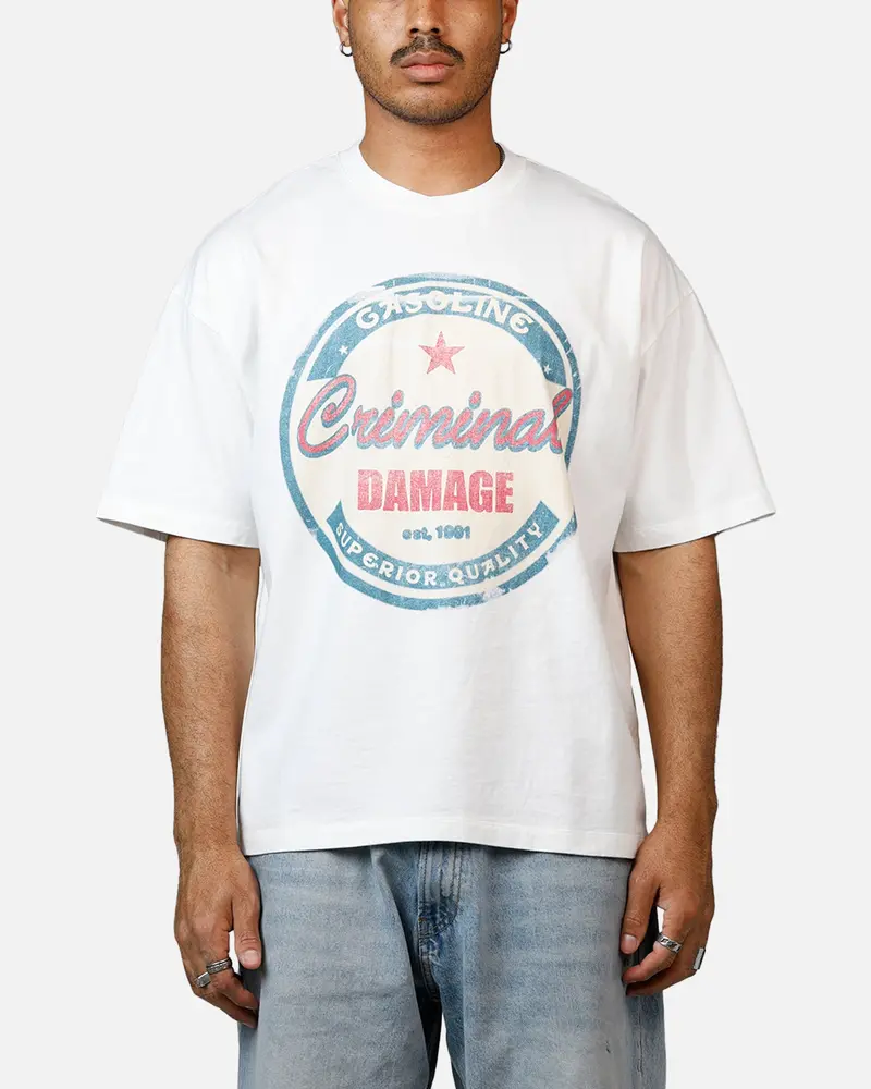 Criminal Damage Gasoline T-Shirt Off White 1