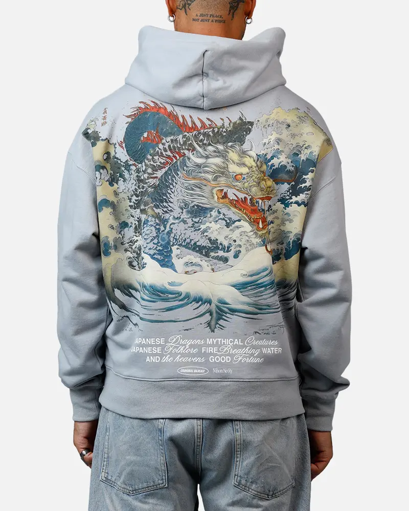Criminal Damage Mythology Hoodie Light Blue 1