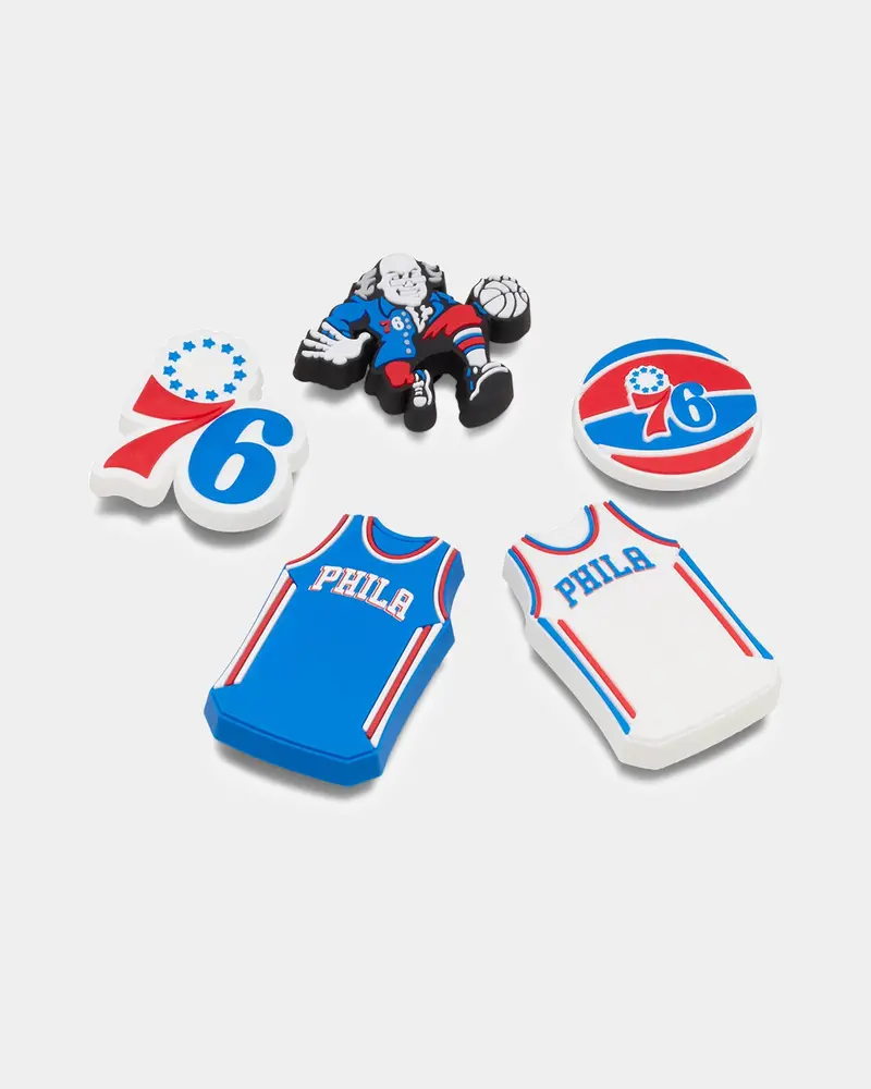 Crocs X Nba Philadelphia 76Ers 5 Pack Jibbitz Charms Multi 1